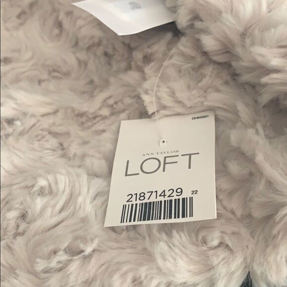 NWT Loft Rosebud Furry Infinity Scarf - Picture 6 of 6
